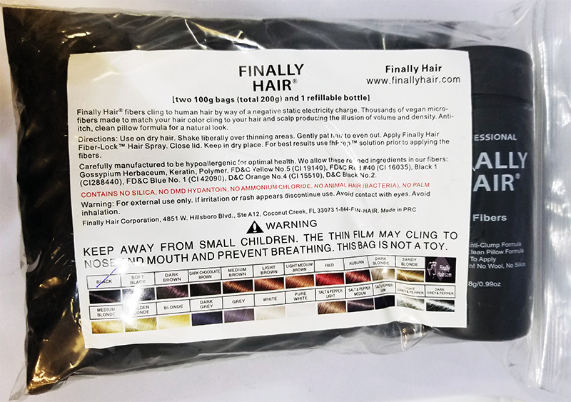 Free Sample Hair Fibers Free Sample Hair Fibers [Free Sample Hair Fibers] -  - It's Free! : hair building fiber - Finally Hair®, Hair Building Fiber -  Finally Hair®