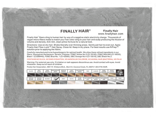 Black and white bottle of Finally Hair Moroccan Shampoo, 250ml, labeled for all hair types.