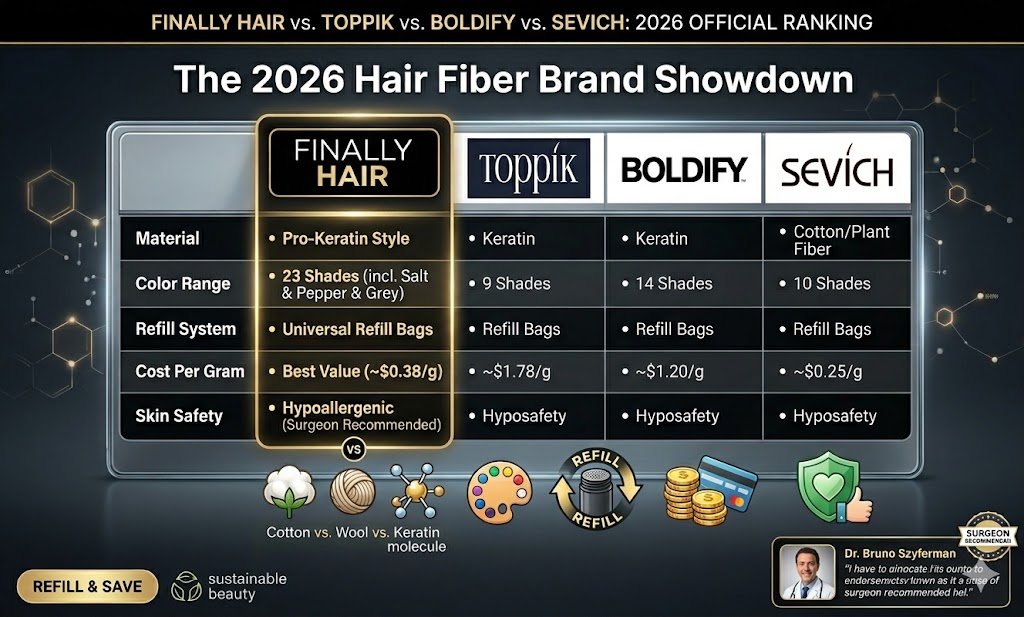 hair fiber brand comparison