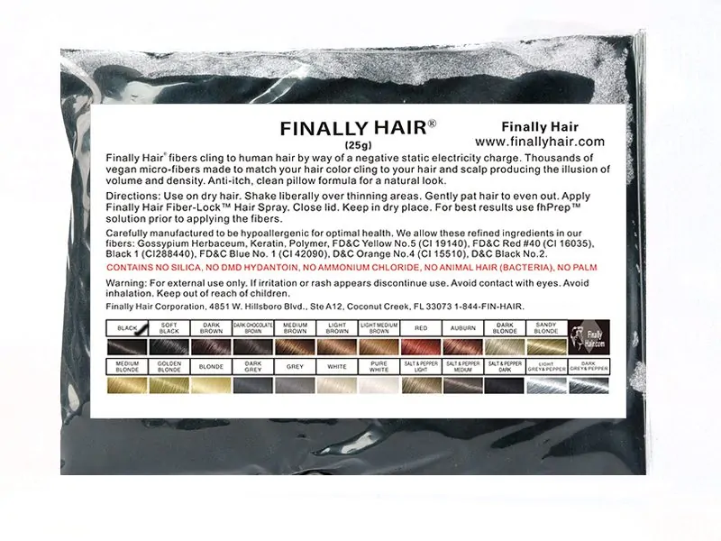 Hair Fiber Refill Bag - Hair Building Fibers - 25 Gram Thickener - Refill Pack Used To Refill Your Empty Hair Fiber Container 10 Refill Bag - Hair Building Fiber - 25 Gram Thickener - Fiber Refill